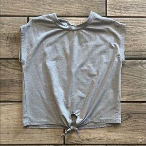 Runway Casual Kids' Gray Tie-Front Tee